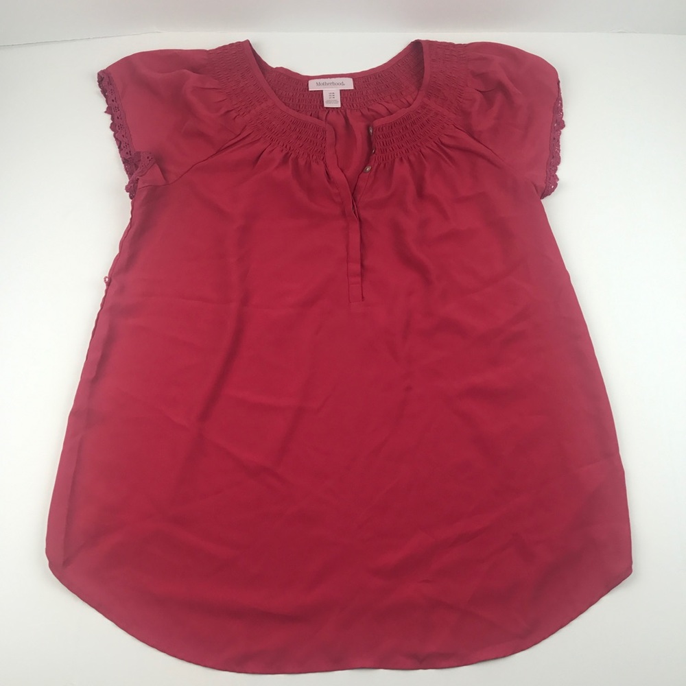 Motherhood Maternity Womens Medium Fuchsia Blouse