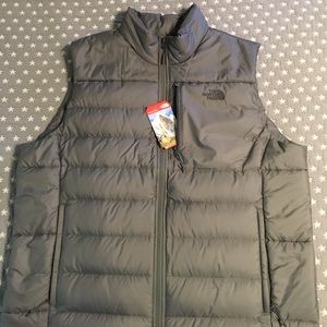 Gray North Face Mens  Down Vest