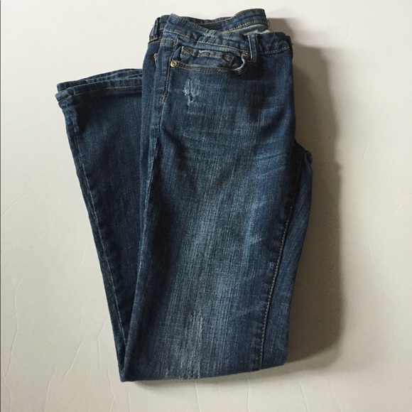 Vigoss Low Rise Distressed Stretch Flare Jeans - Picture 2 of 8