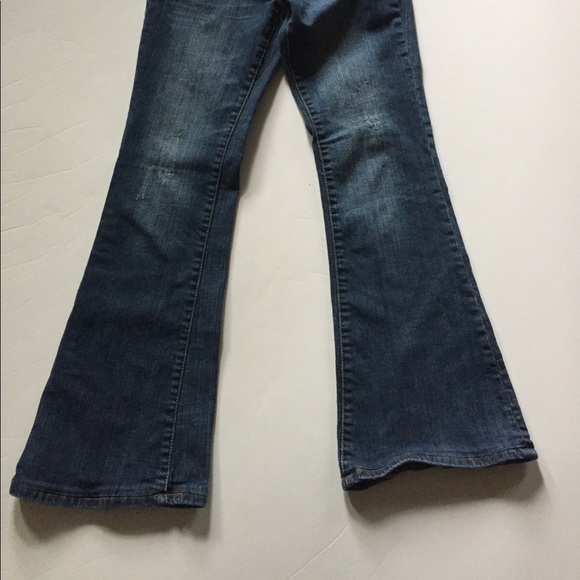 Vigoss Low Rise Distressed Stretch Flare Jeans - Picture 4 of 8