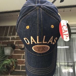 DALLAS, TX denim cap gold lettering
