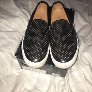 J.Crew Factory black sneaker slides women's US 10