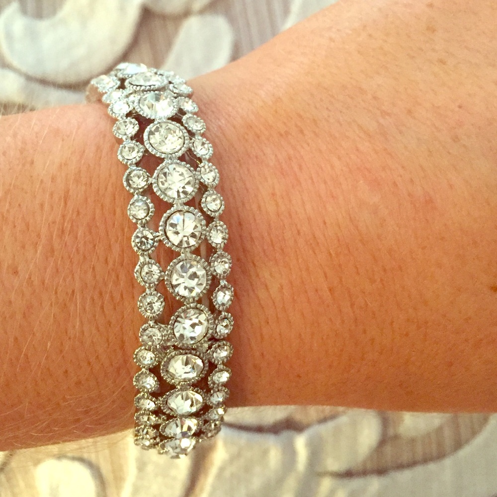 Rhinestone jeweled bracelet.
