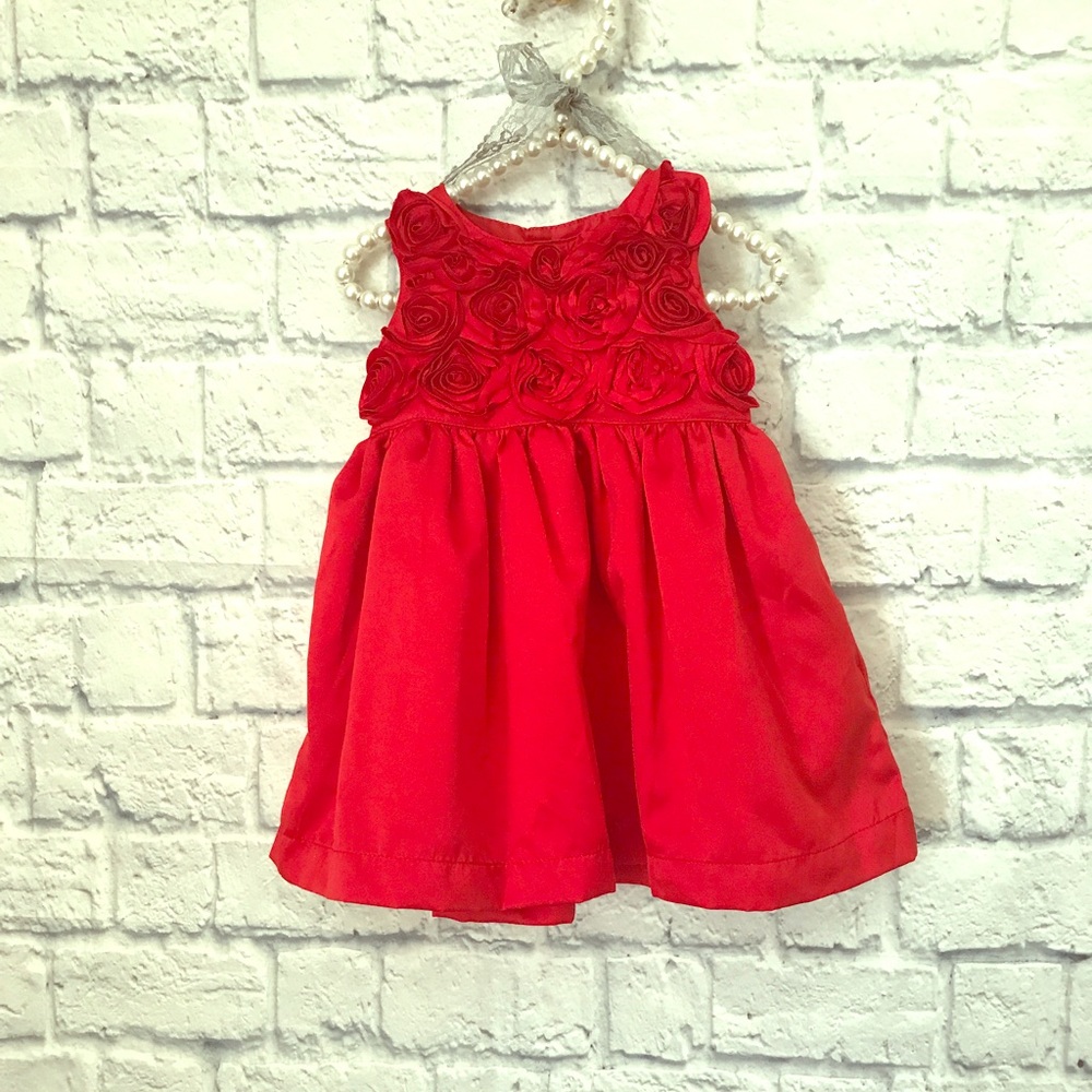 Carter's baby girl red rose dress