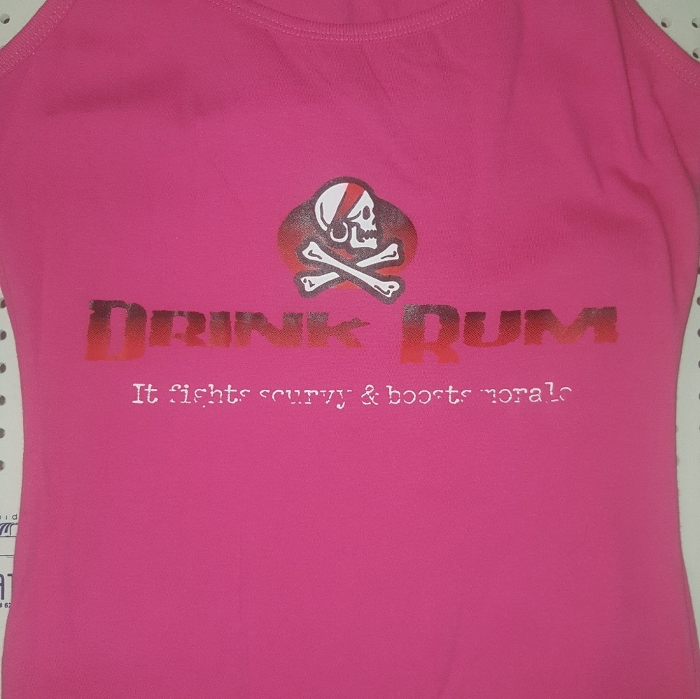 Ladies Pink Spagetthi Strap Tank Top small