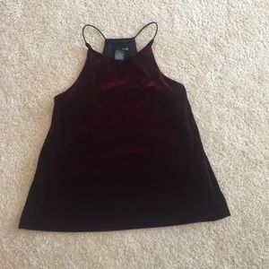 Velvet sleeveless top