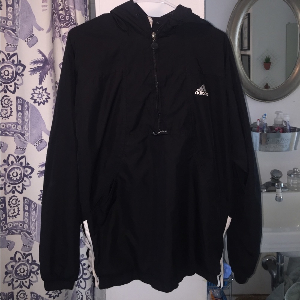 Hooded Quarter Zip Adidas Windbreaker