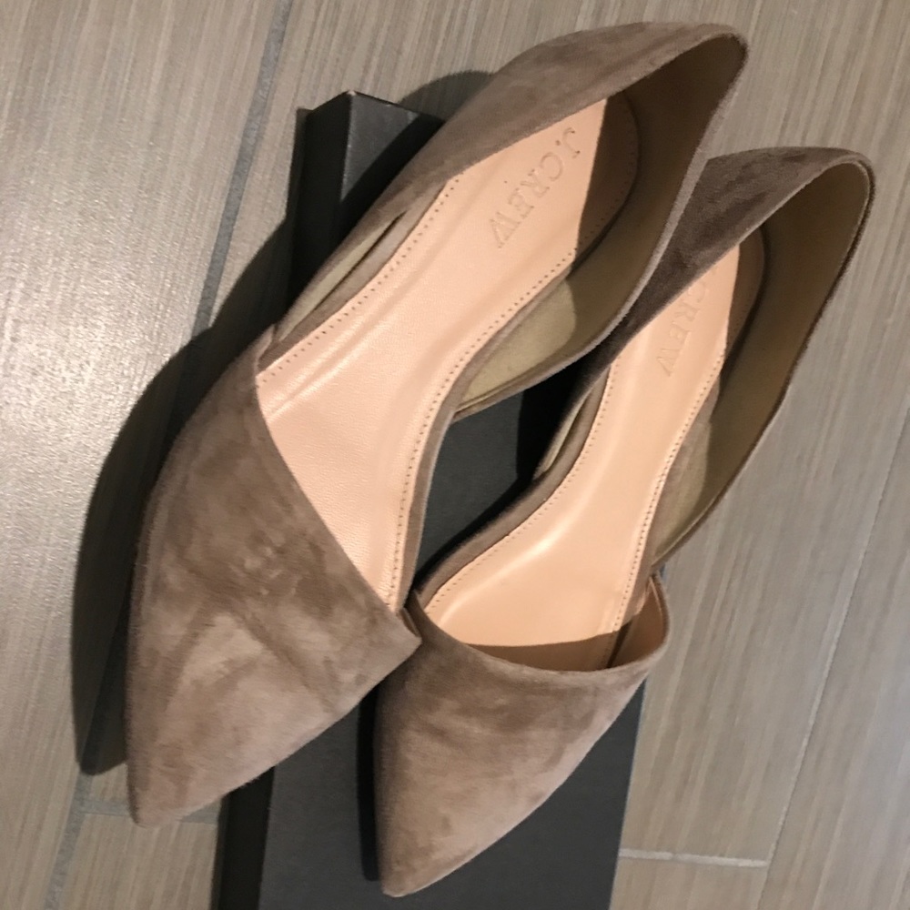 JCrew D'Orsay flat in Beige/Nude