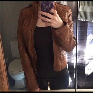 Faux leather jacket