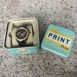 Fossil Tortoise Shell Link Watch