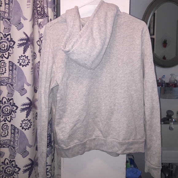 Light Grey Abercrombie & Fitch Hooded Sweatshirt - Picture 4 of 4