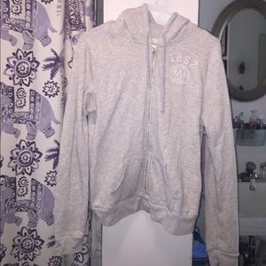 Light Grey Abercrombie & Fitch Hooded Sweatshirt