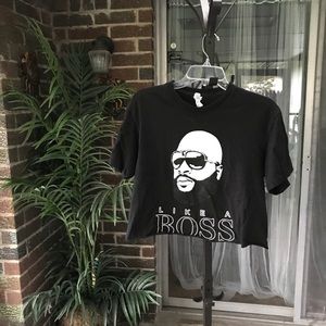 Rick Ross crop top black and white