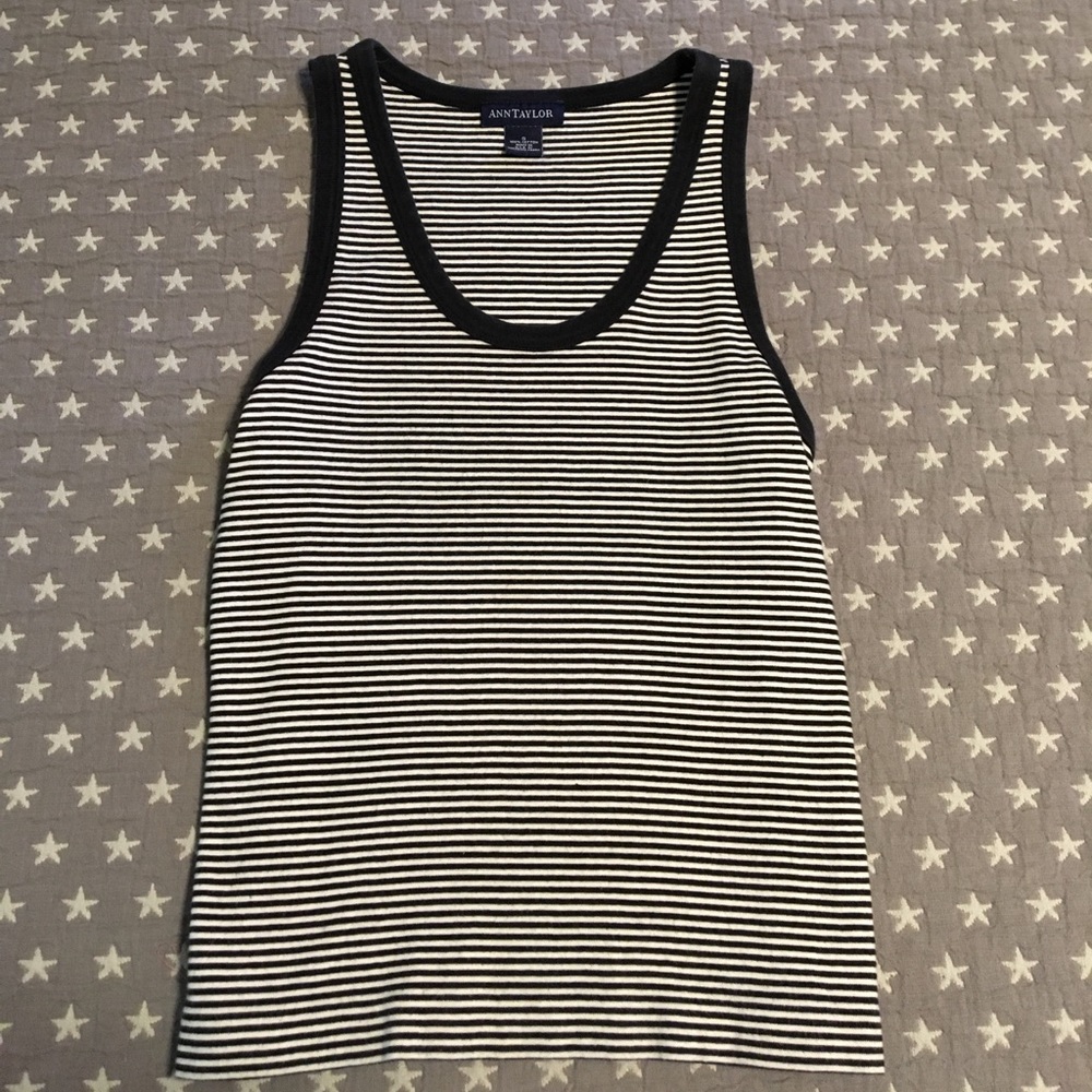 Black and White striped Ann Taylor tank