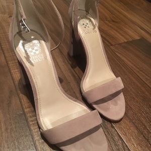 Vince Camuto Corlina Nude/Mauve Suede Heel