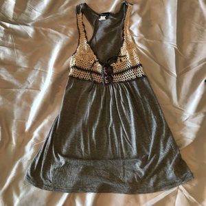 Tank with crochet top