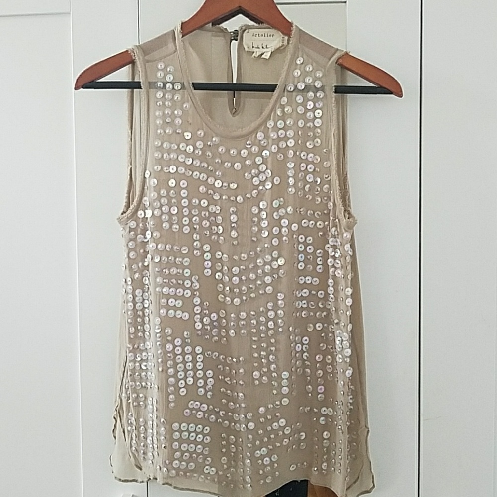 sequin sleeveless top