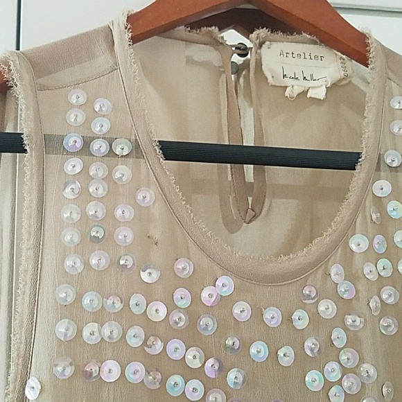 sequin sleeveless top - Picture 2 of 4