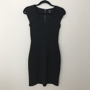 H&M black cap sleeve dress