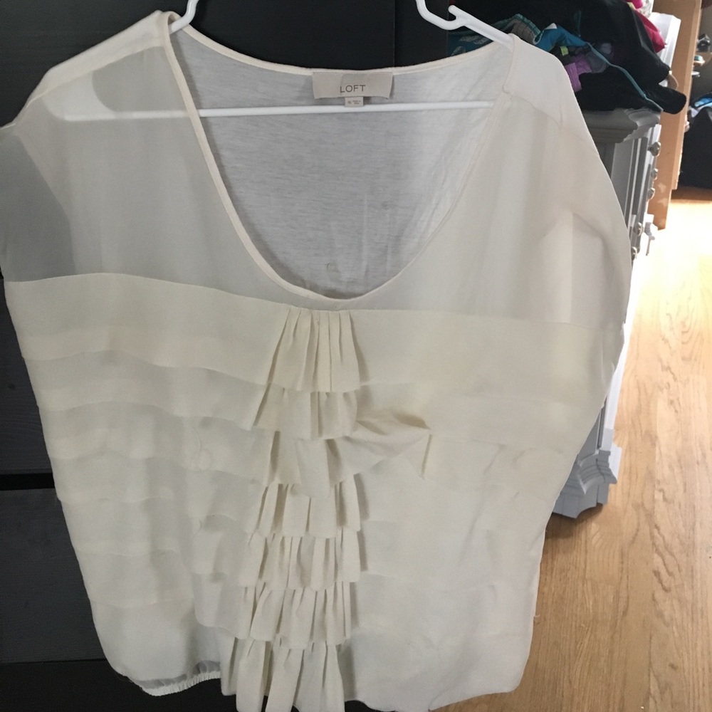 Ruffle shirt perfect for work or casual