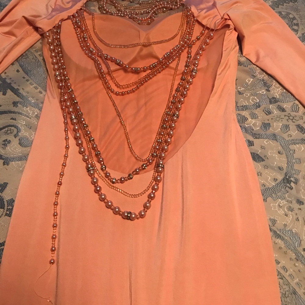Tarik ediz show stopper dress "salmon color" - Picture 5 of 6