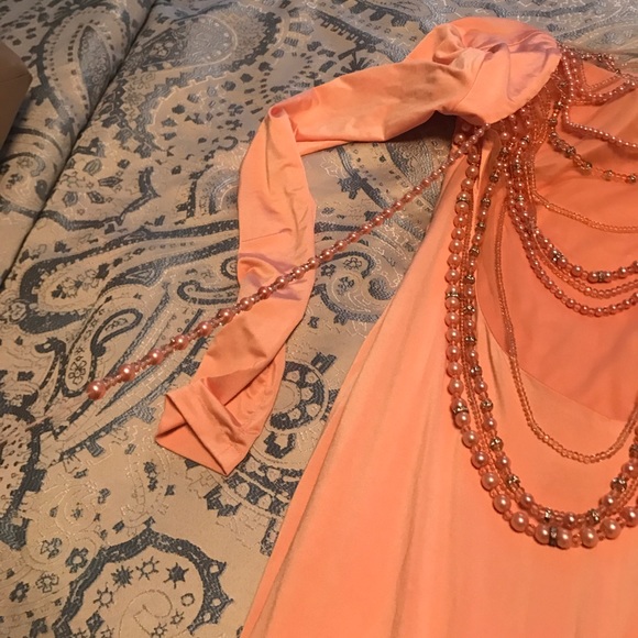 Tarik ediz show stopper dress "salmon color" - Picture 4 of 6