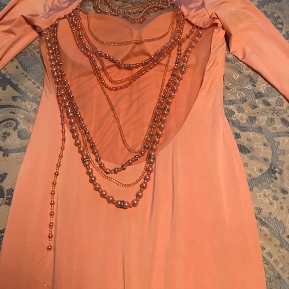 Tarik ediz show stopper dress "salmon color" - Picture 5 of 6