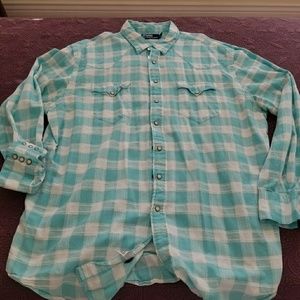 Ralph Lauren Polo Western Plaid Snap Button Shirt