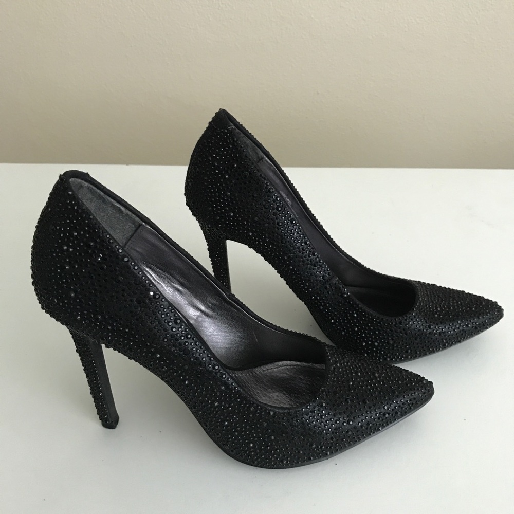 Diba black sparkly heels