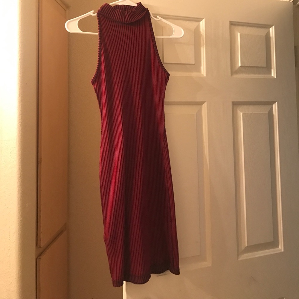 Black thin striped dress