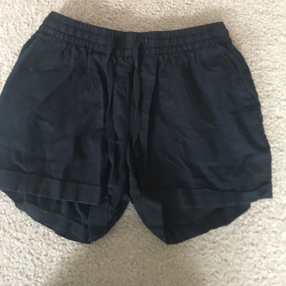 black shorts