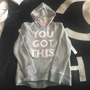 Soft Gray Graphic Hoodie