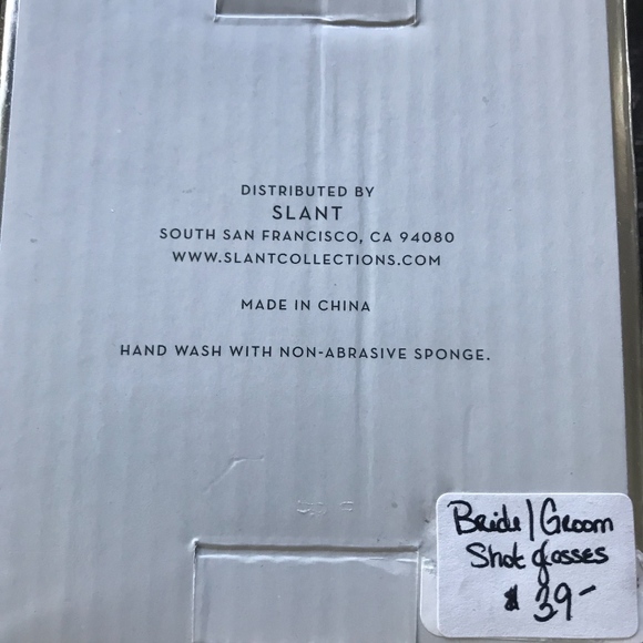 NWT! Slant Collection Bride and Groom shot glasses - Picture 3 of 3