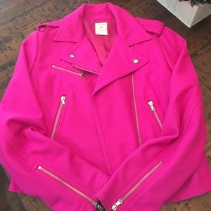 Gap bright pink moto jacket