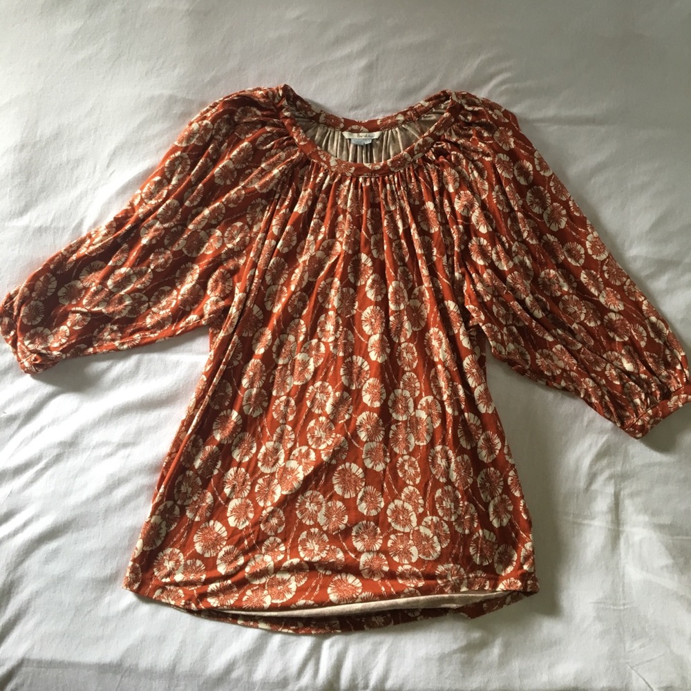 Boden orange floral top