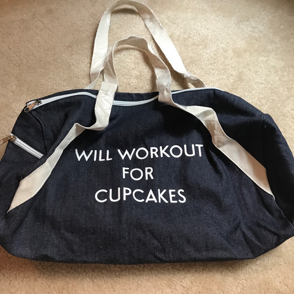 New, never used Denim Gym Bag from FabFitFun