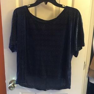 Nordstrom Frenchi navy top M