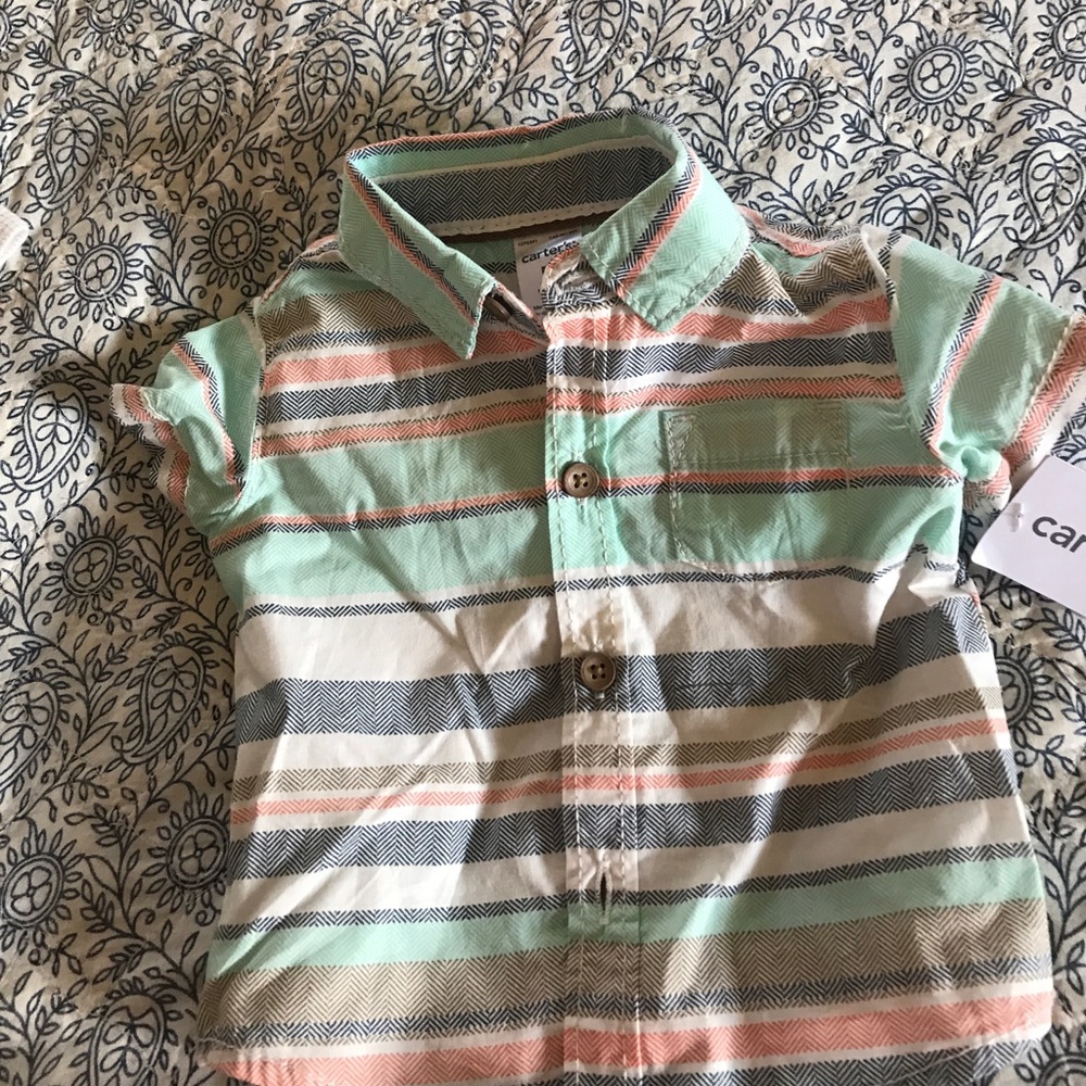 Newborn collared button-down shirt