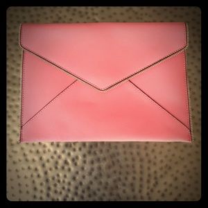 Rebecca Minkoff Leo Clutch in Guava Pink