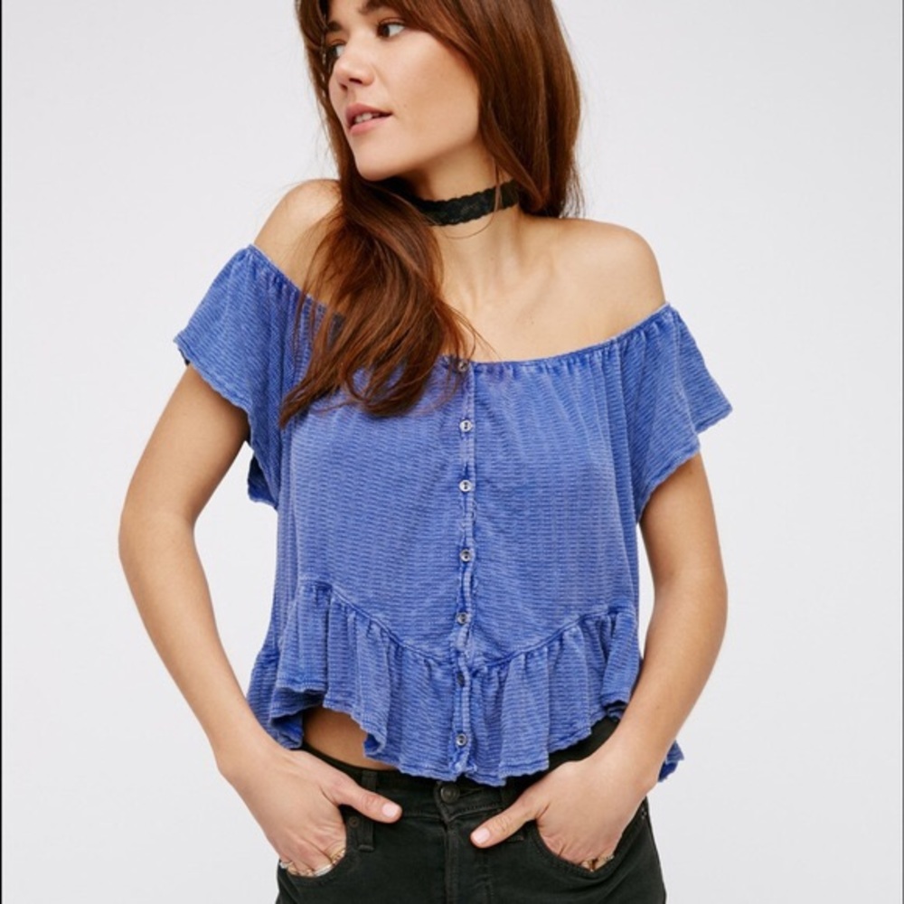 Free People Mint Julep Tee / Small - Blue