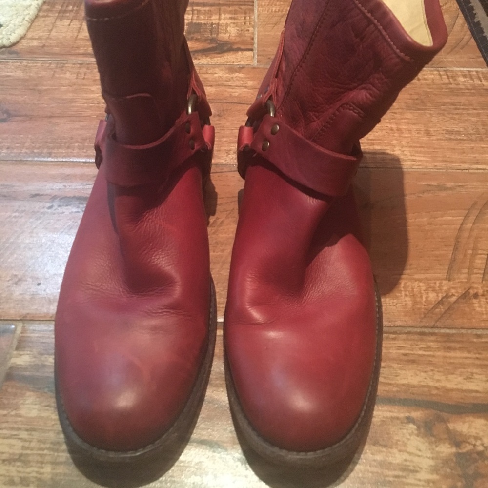 Red Fry "harness" Boots