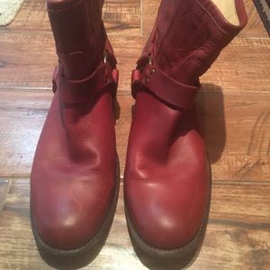 Red Fry "harness" Boots