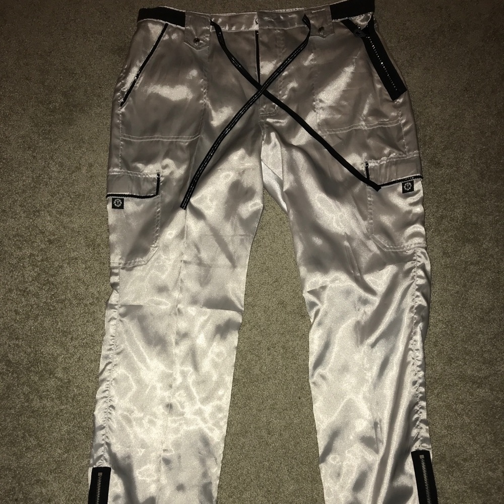 Fashion-forward satin pants!!