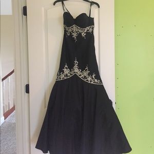Black beaded gown