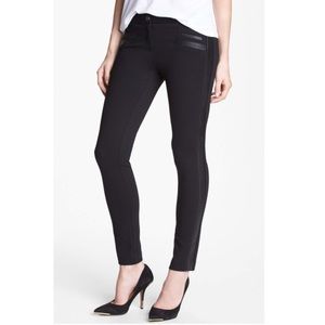 Paige Denim "Lucia" Tuxedo Stripe Skinny Pants