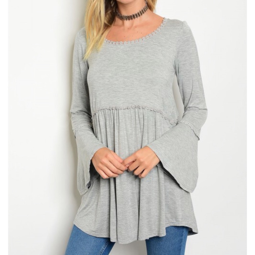 Bell Sleeve Tunic Top