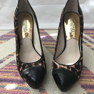 Michael Kors Leopard Print Platform Pumps