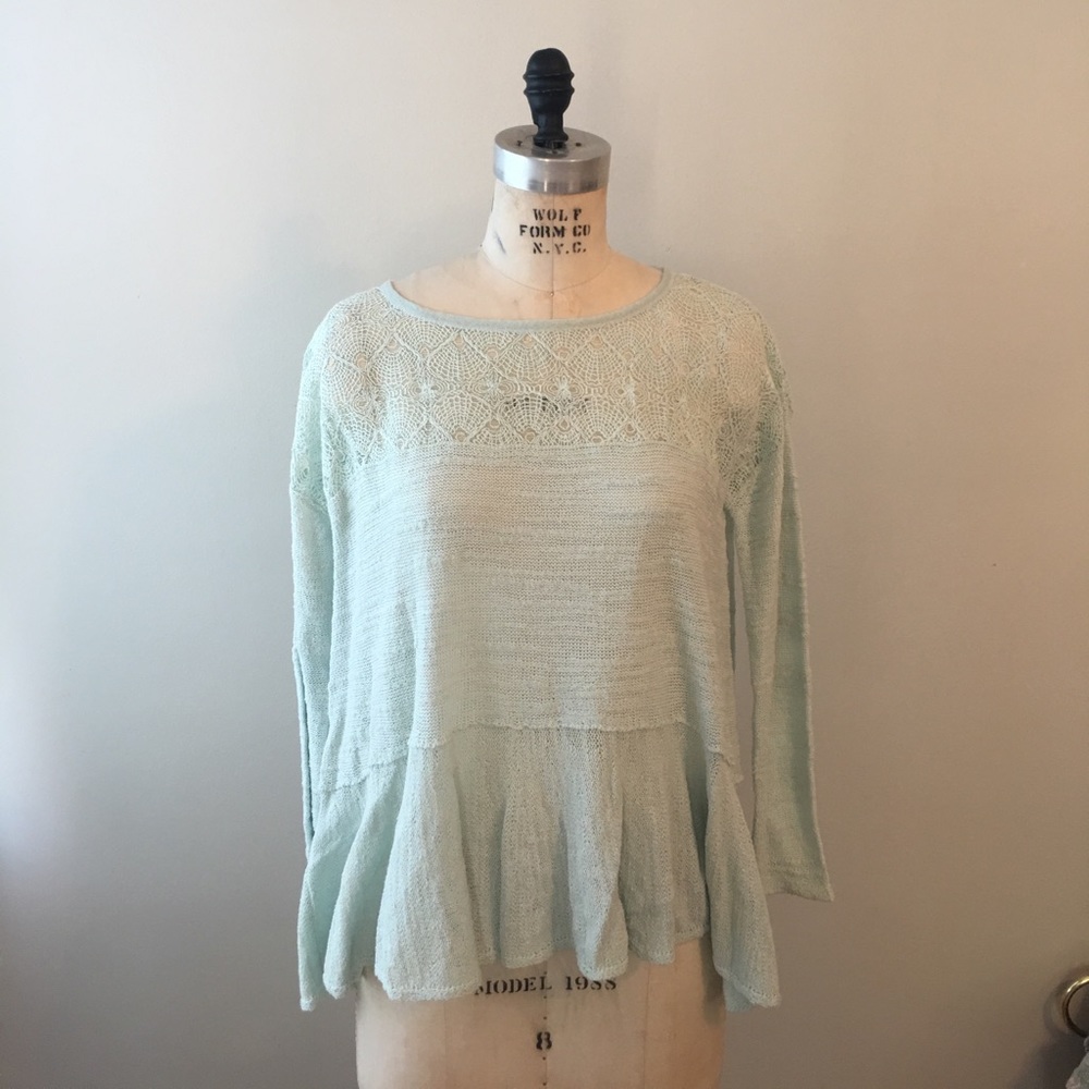 Sea green sweater