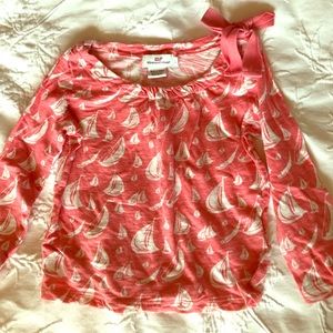 Darling nautical peach Vineyard Vines soft tee