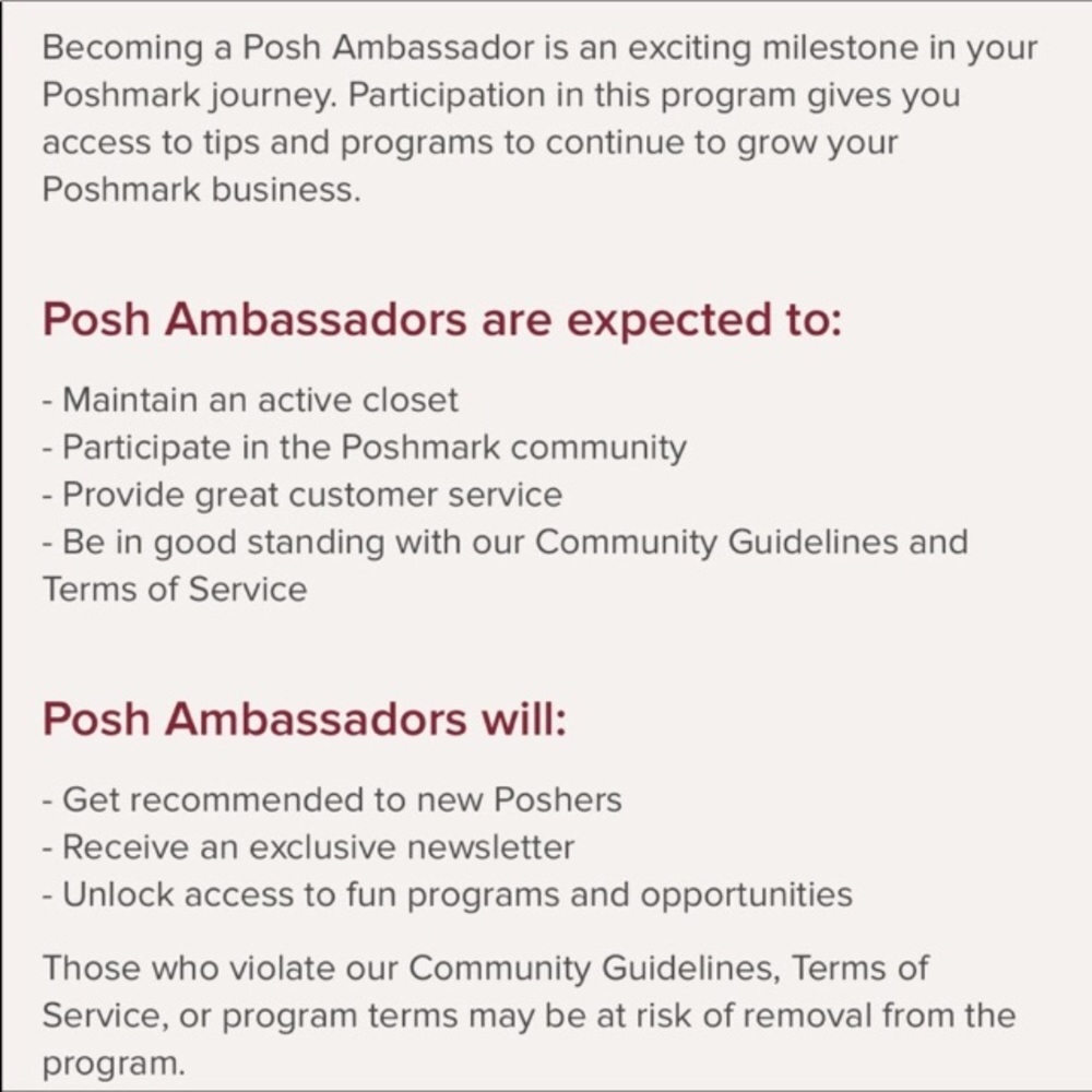 โญ๏ธPOSH AMBASSADORโญ๏ธ - Picture 5 of 5